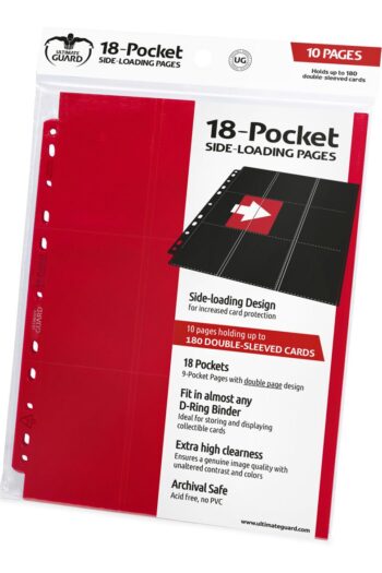 Ultimate Guard 18-Pocket Pages Side-Loading (10) - Red