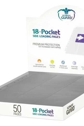 Ultimate Guard 18-Pocket Pages Side-Loading (50) - Grey