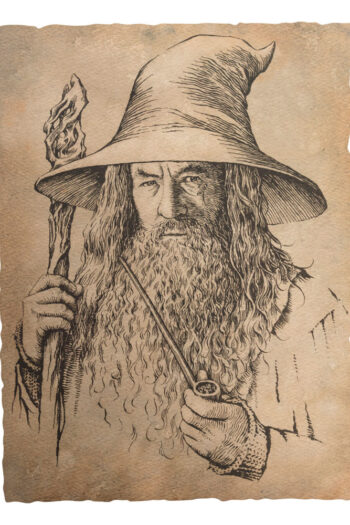 The Hobbit Art Print Portrait of Gandalf the Grey 21 x 28 cm