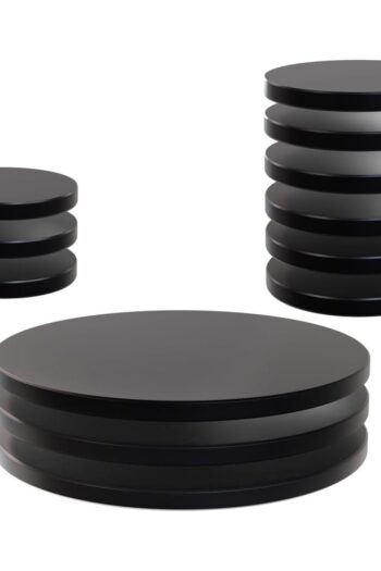 WizKids Deep Cuts Black Bases for Miniatures 12-Pack