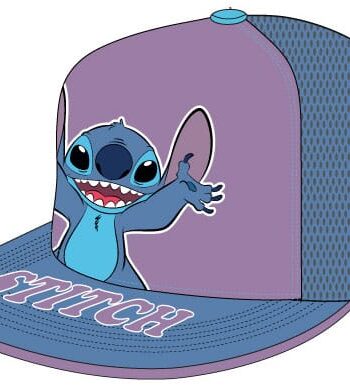 Lilo & Stitch Curved Bill Cap Stitch Standing
