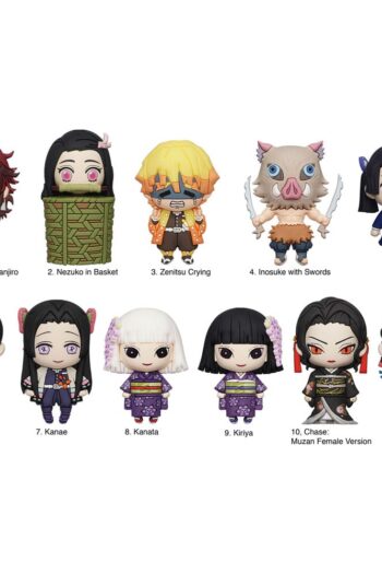 Demon Slayer: Kimetsu no Yaiba 3D PVC Bag Clips Series 4 Display (24)