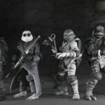 Universal Monsters x Teenage Mutant Ninja Turtles Action Figures 4-Pack Turtles Black & White 18 cm