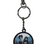 Corpse Bride Metal Keychain Couple & Logo 7 cm