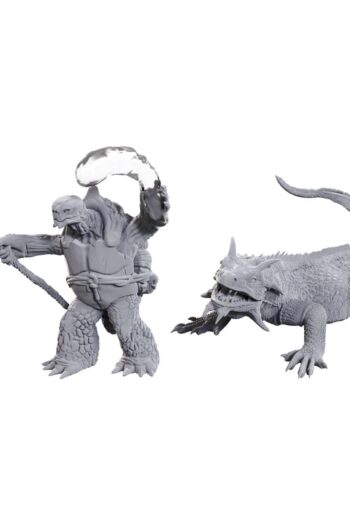 D&D Nolzur's Marvelous Miniatures Unpainted Miniatures Tortle Druid & Wild Shape Giant Lizard