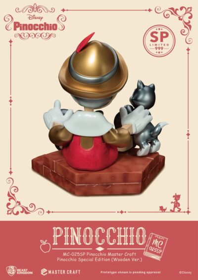 Disney Master Craft Statue Pinocchio Wooden Ver. Special Edition 27 cm by Beast Kingdom - immagine 3