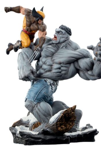 Marvel Statue Grey Hulk vs Wolverine 58 cm