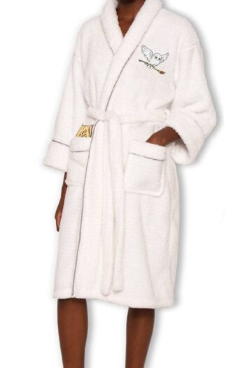 Harry Potter Ladies Fleece Bathrobe Hedwig