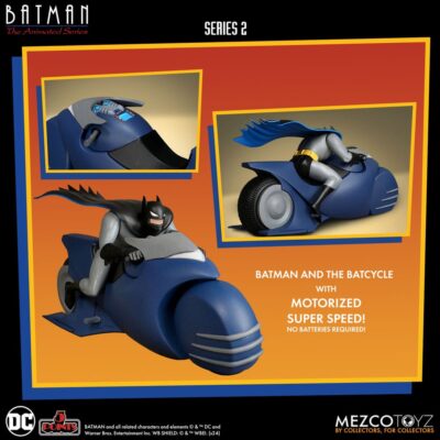Batman the Animated Series 2 5 Points Action Figure Batman & Batcycle 10 cm by Mezco - immagine 3