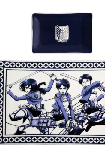 Attack on Titan Ceramic Sushi Set with Chopsticks