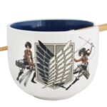 Attack on Titan Ramen Bowl with Chopsticks Survey Corps 414 ml