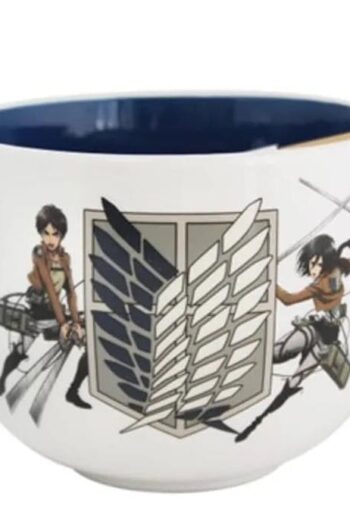 Attack on Titan Ramen Bowl with Chopsticks Survey Corps 414 ml