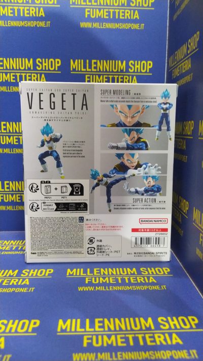 Dragon Ball Super S.H. Figuarts Action Figure Super Saiyan God Super Saiyan Vegeta -Unwavering Saiyan Pride- 14 cm by Bandai - immagine 7
