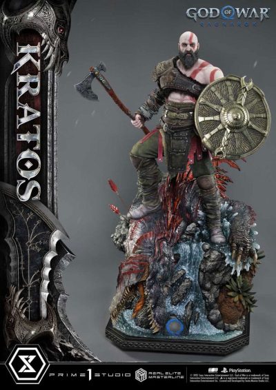 God of War: Ragnarok Real Elite Masterline Series Statue 1/3 Kratos Normal Ultimate Version 95 cm by Prime 1 - immagine 2