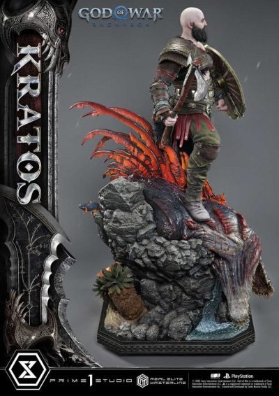 God of War: Ragnarok Real Elite Masterline Series Statue 1/3 Kratos Normal Ultimate Version 95 cm by Prime 1 - immagine 8