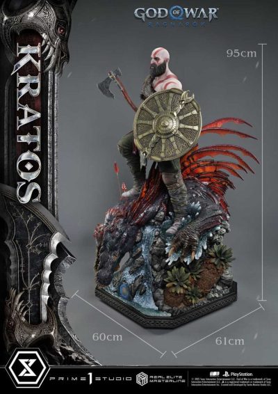 God of War: Ragnarok Real Elite Masterline Series Statue 1/3 Kratos Normal Ultimate Version 95 cm by Prime 1 - immagine 9