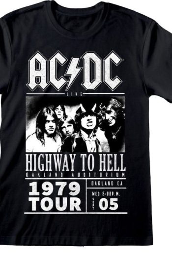AC/DC T-Shirt Highway To Hell 1979 Tour Black Size M