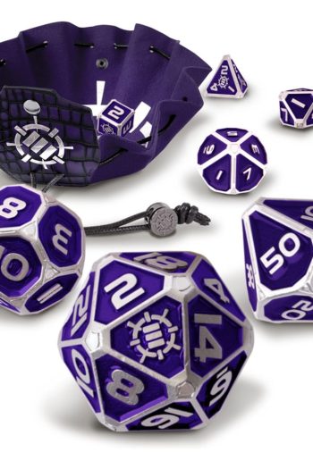 Enhance Tabletop Series Metal RPG Dice Set Purple (7)