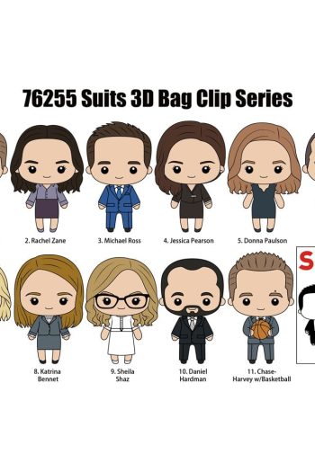 Suits 3D PVC Bag Clips Series 1 Display (24)