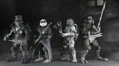 Universal Monsters x Teenage Mutant Ninja Turtles Action Figures 4-Pack Turtles Black & White 18 cm by Neca - immagine 5