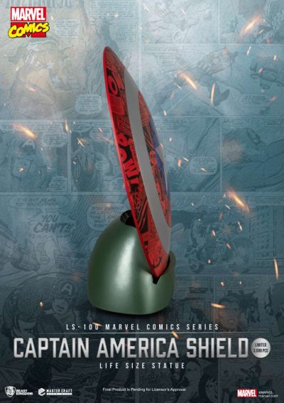 Marvel Comics Series Captain America Shield Life Size Statue - Capitan America by Beast Kingdom - immagine 5