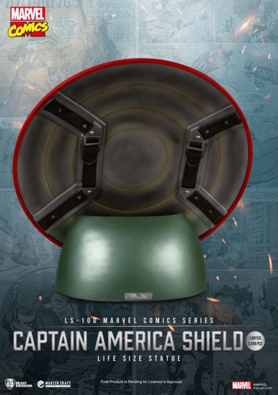 Marvel Comics Series Captain America Shield Life Size Statue - Capitan America by Beast Kingdom - immagine 4
