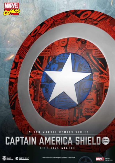 Marvel Comics Series Captain America Shield Life Size Statue - Capitan America by Beast Kingdom - immagine 6