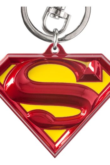 DC Pewter-Keychain Superman Logo coloured