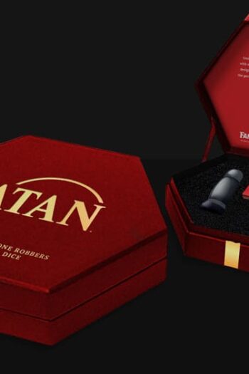 Catan Upgrade dice set Robber & Metal: Hematite