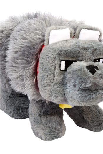 A Minecraft Movie Plush Figure Dennis the Wolf 20 cm
