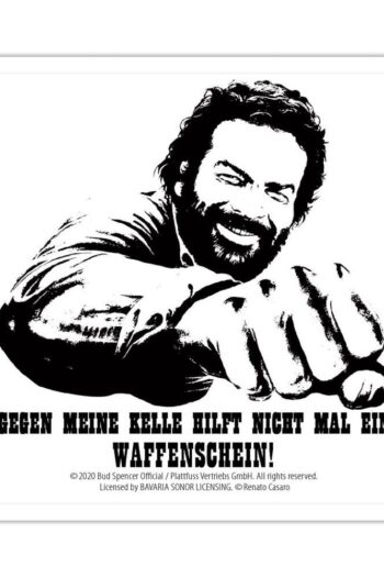 Bud Spencer Tin coasters Kelle 10 x 10 cm