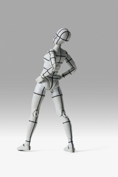S.H.Figuarts Action Figure Body-Chan Sports Edition Wire Frame (Gray Color Ver.) 15 cm by Bandai - immagine 2