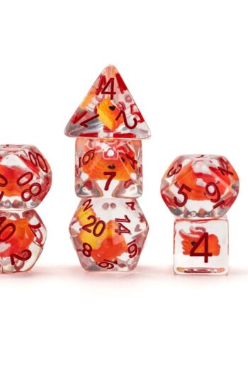 Dragon Storm Inclusion Dice Set Red Dragon (7)