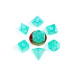 FanRoll Mini Dice Set Stardust Turquoise (7)