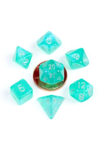 FanRoll Mini Dice Set Stardust Turquoise (7)