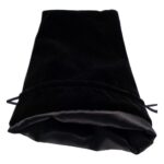 FanRoll Dice Bag Velvet Black with Black Satin Large