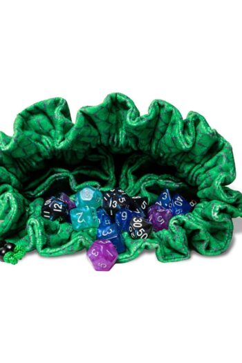 Dragon Storm Dice bag with compartments Green Dragon Scales