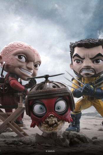 Deadpool & Wolverine Mini Co. PVC Figure Deadpool and Wolverine set Unmasked 14 cm