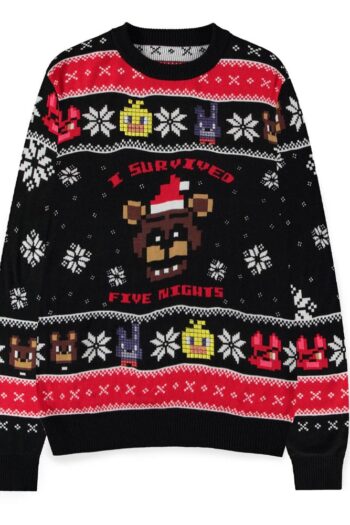 Five Nights at Freddy's Sweater Survived Five Nights (Christmas Jumper) Size L