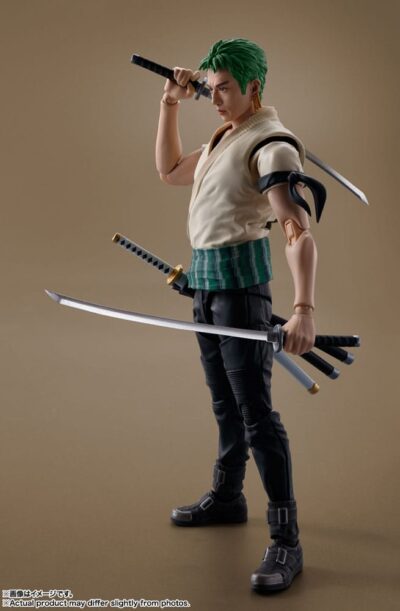 One Piece S.H. Figuarts Action Figure Roronoa Zoro (Netflix) 14 cm by Bandai - immagine 5