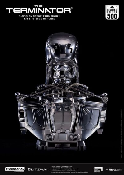 The Terminator The Real Series Life Size Bust T-800 Endoskeleton Skull 50 cm by Blitzway - immagine 4