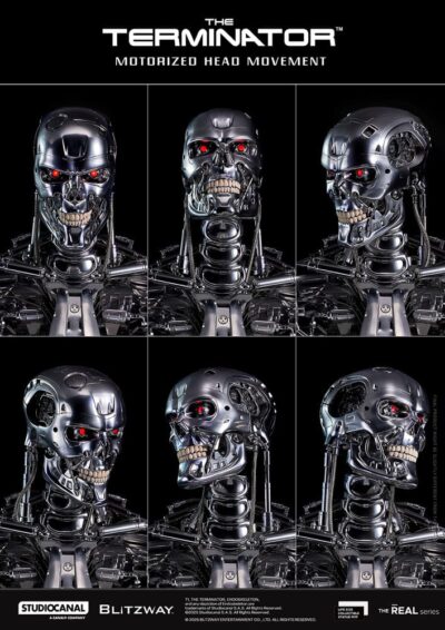 The Terminator The Real Series Life Size Bust T-800 Endoskeleton Skull 50 cm by Blitzway - immagine 16