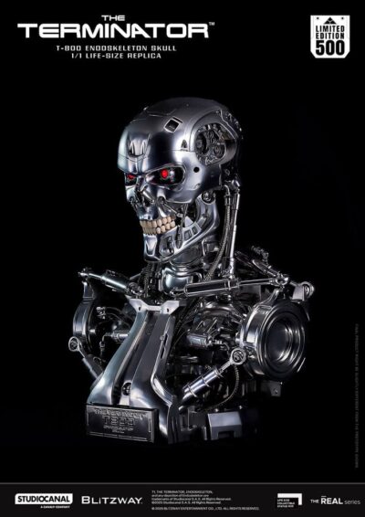 The Terminator The Real Series Life Size Bust T-800 Endoskeleton Skull 50 cm by Blitzway - immagine 11