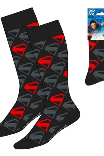 DC Comics Socks Superman Logo Black 38-45