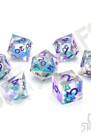 CritStones Liquid Core Dice Set Fantasia Fluid Electroplated  (7)