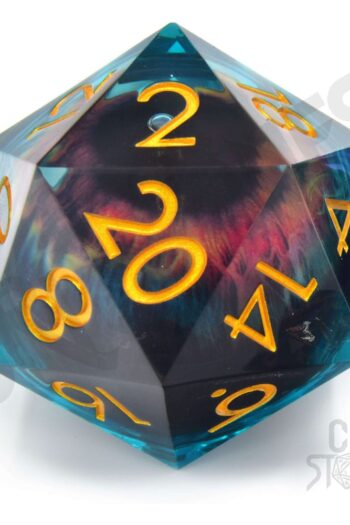 CritStones Liquid Core Dice D20 Eye of the Oracle 5 cm