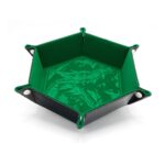 CritStones Folding Dice Tray Dragon Skin Edition Green