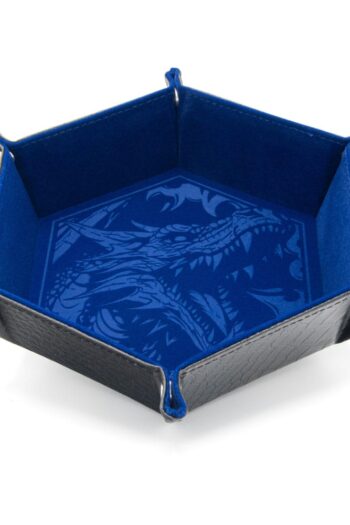 CritStones Folding Dice Tray Dragon Skin Edition Blue