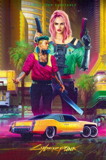 Cyberpunk 2077 Puzzle Kitsch Style (1000 pieces)