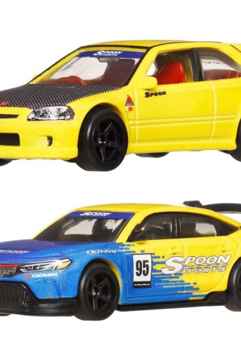Hot Wheels Premium Car Culture Diecast Vehicle 2-Pack 1/64 '99 Honda Civic Type R (EK9) & Honda Civic Type R